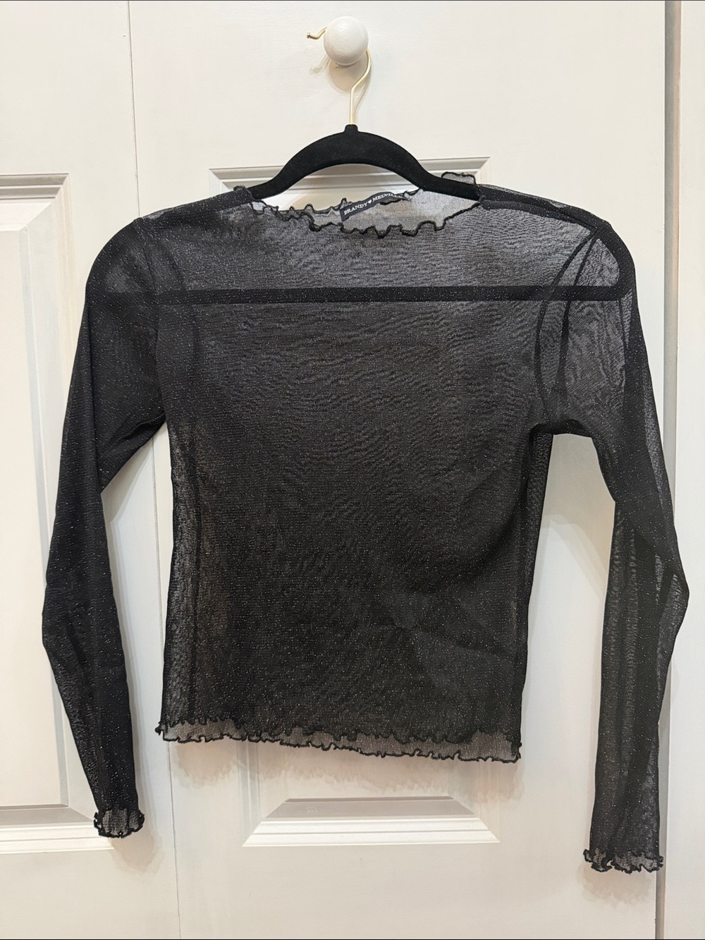 Brandy Melville Sheer Sparkle Long Sleeve